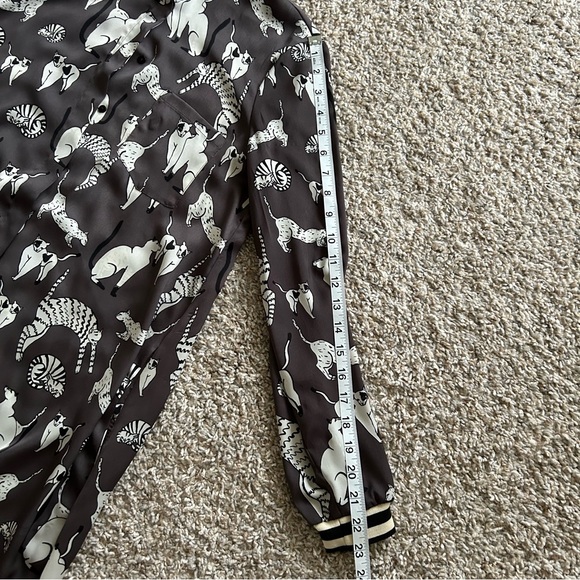 Zara Gray and White Animal Print Mini Dress - Picture 8 of 9